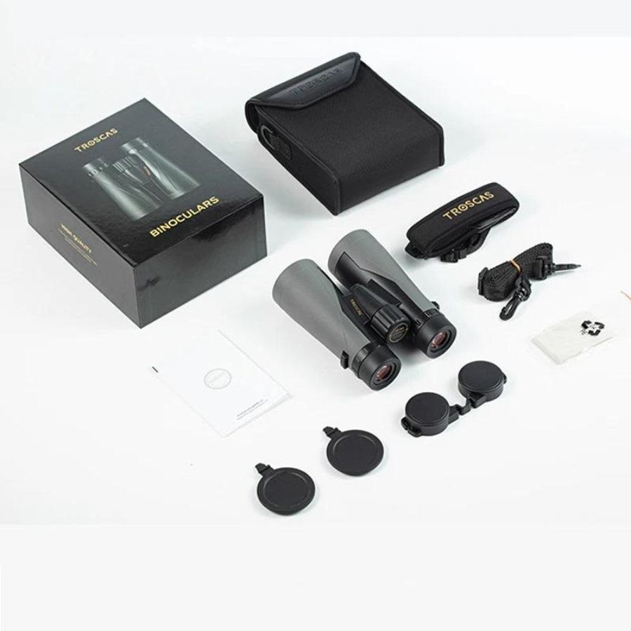 Étui de transport et accessoires des Jumelles Puissantes Ornithologie Troscas BirdLife 12x50