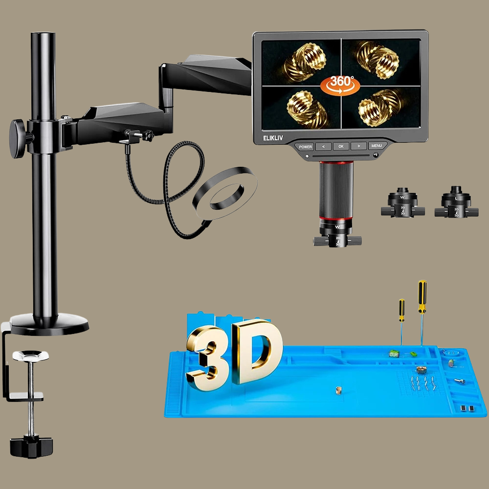 Microscope Numérique 3D & Bras Flexible
